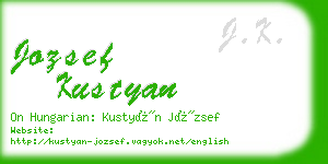 jozsef kustyan business card